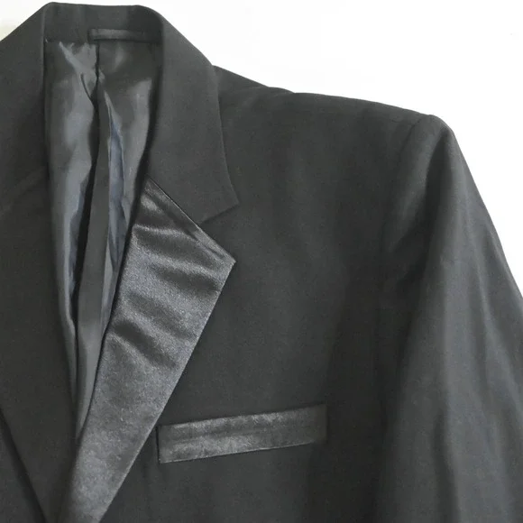 Bespoke Classic Fashion 38R 34x32 Black Mens Jacket Pants Tux Tuxedo